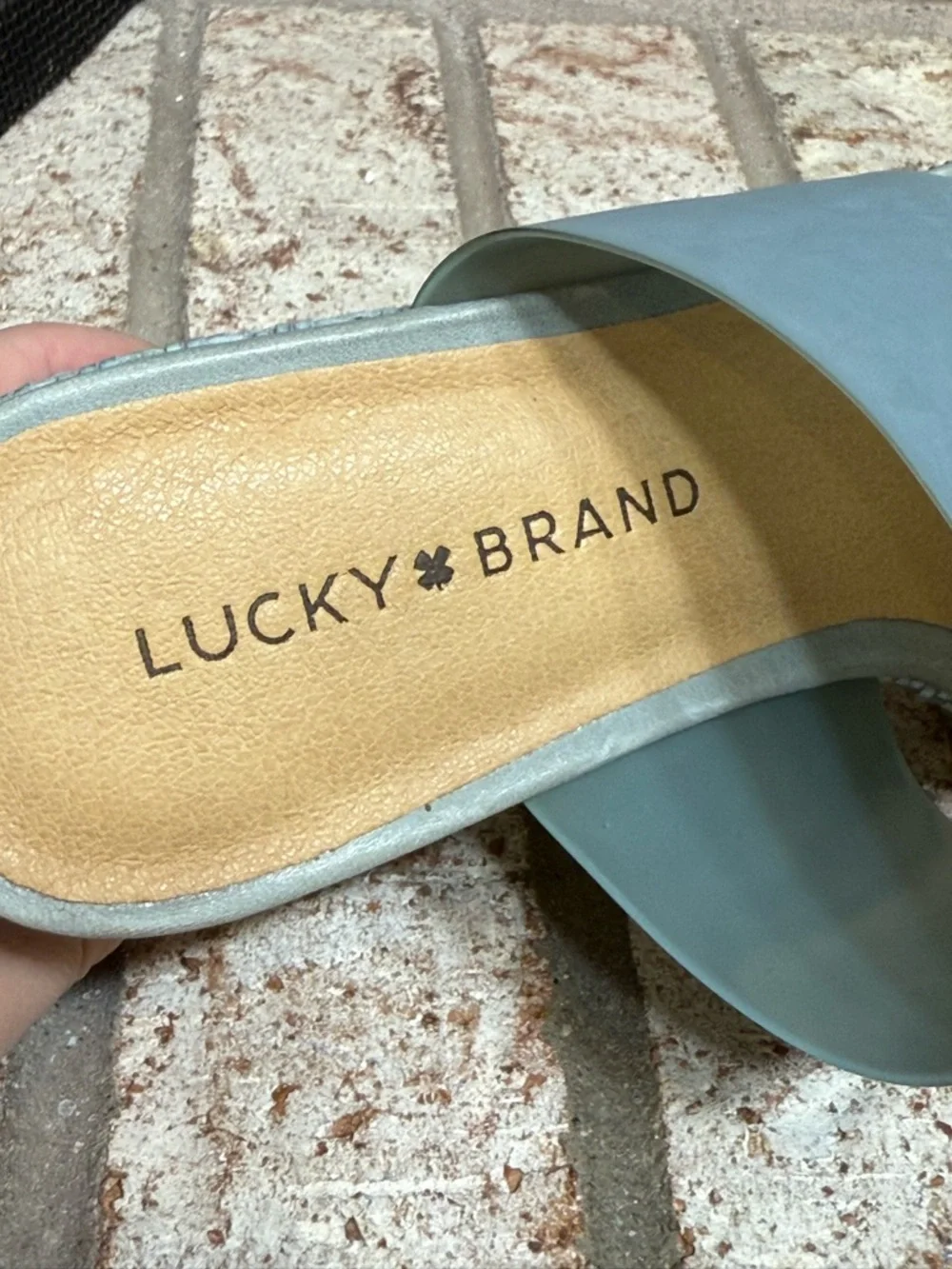 Lucky Brand Brindia Espadrille Platform Wedge Slide Sandals, Blue - Picture 6 of 8